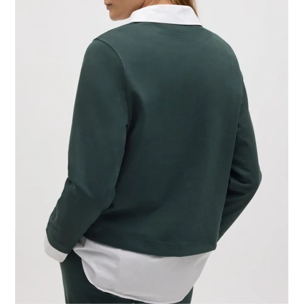 Sweat chaud à manches longues Vert Pin femme