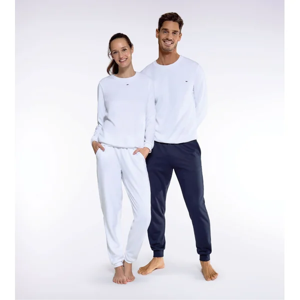 Sweat uni blanc cassé pour femme