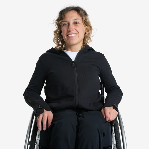 Sweat zippé femme facile à enfiler - noir