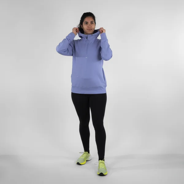 Sweat à capuche de running Femme - KIPRUN Run 500 Warm Violet hortensia