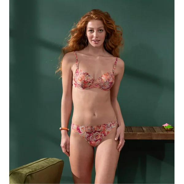 Tanga Cachemire en Fete Orange