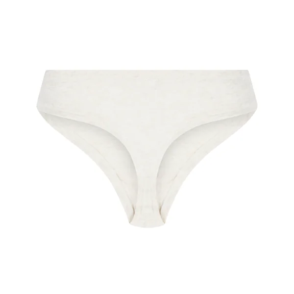 Tanga en coton doux - Beige