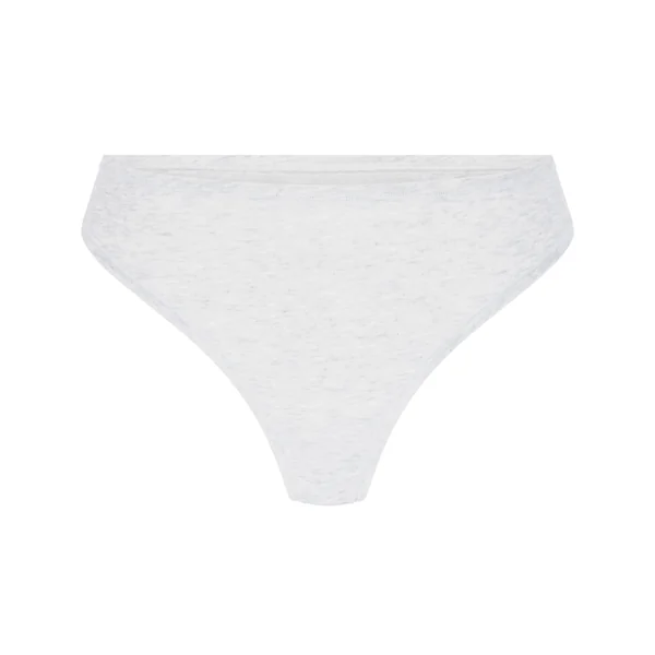 Tanga en coton doux - Gris
