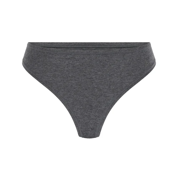 Tanga en coton doux - Gris