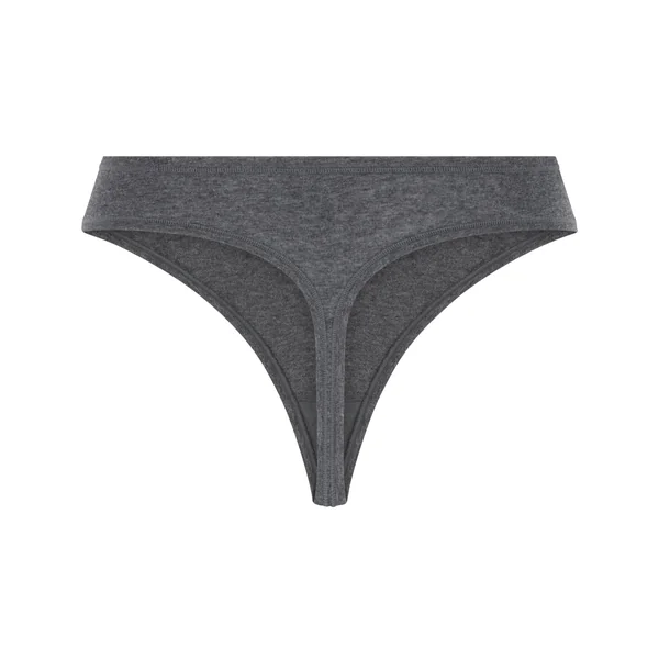 Tanga en coton doux - Gris