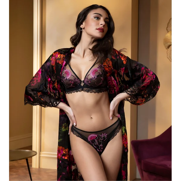 Tanga Floraison Passion Safran Rose