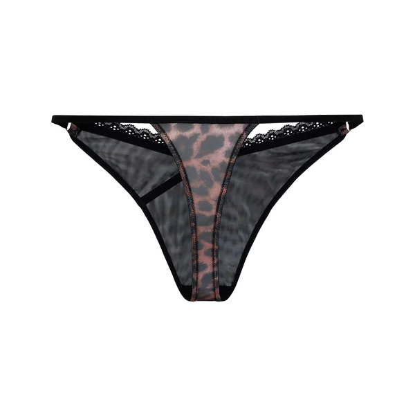 Tanga Highleg Ella Imprimé Léopard - Marron