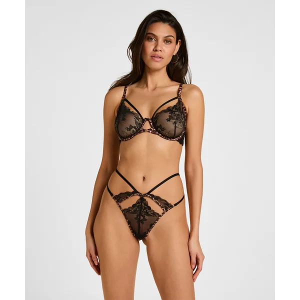 Tanga Highleg Tasha - Noir
