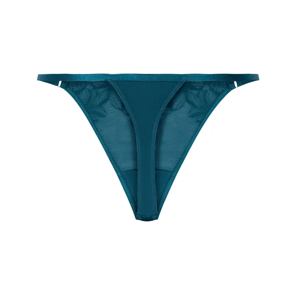 Tanga Margot jambe haute - Bleu