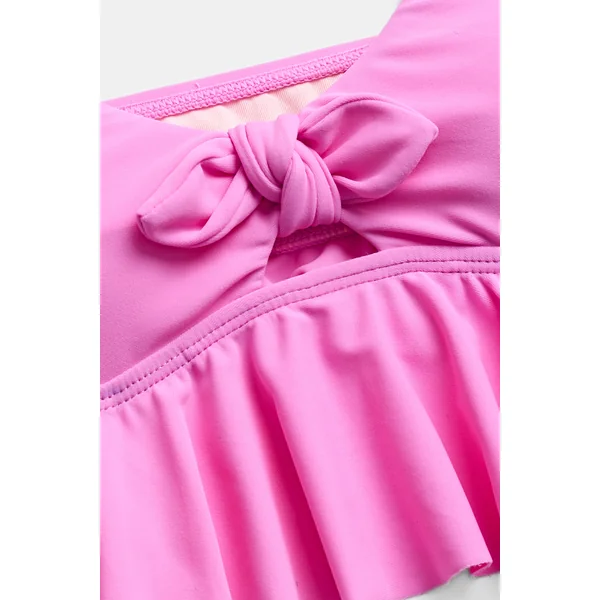 Tankini enfant réversible taille haute