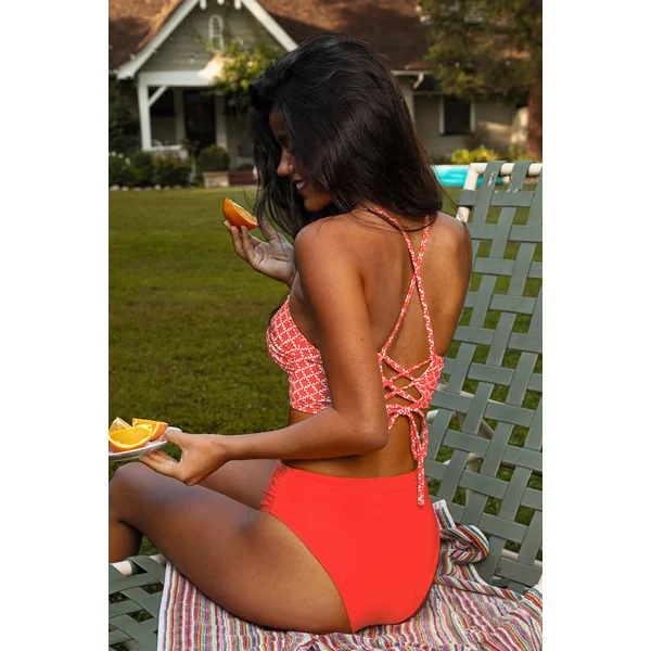 Tankini géométrique fil en V