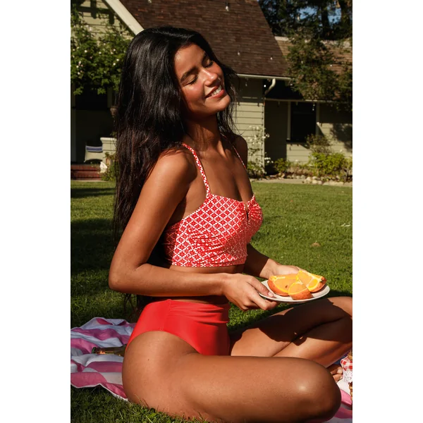 Tankini géométrique fil en V