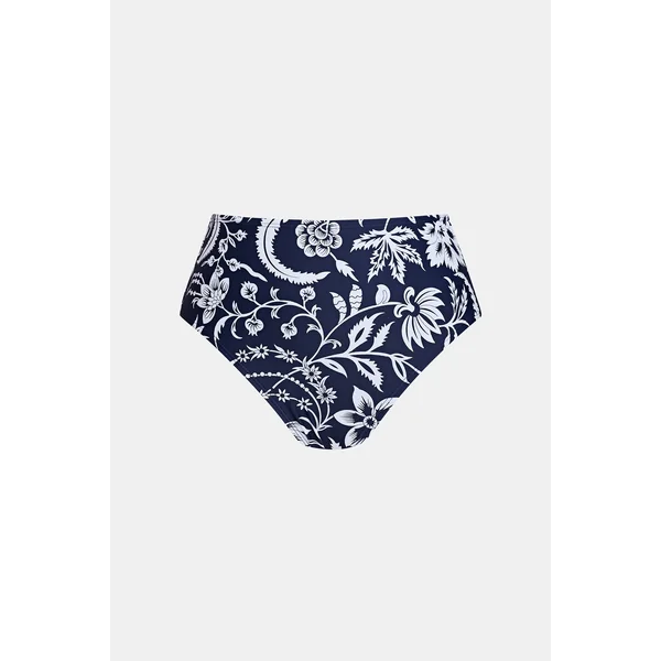 Tankini ruché bleu et bas