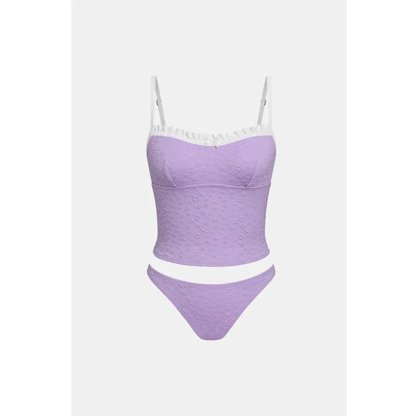 Tankini violet col cœur