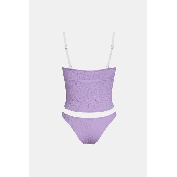 Tankini violet col cœur