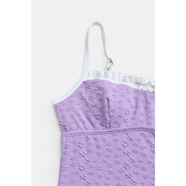 Tankini violet col cœur