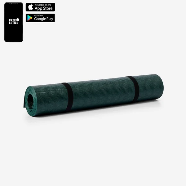 Tapis de yoga doux épaisseur 4mm, vert fonce