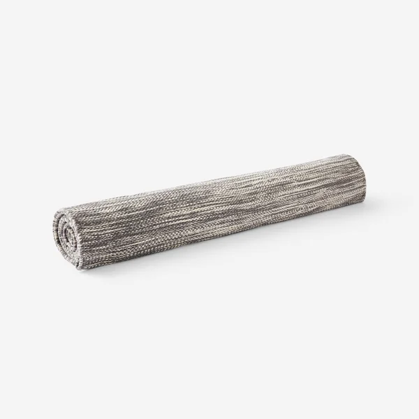 Tapis et sur-tapis de yoga doux coton 183cm x 68cm x4 mm, gris chine