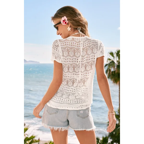 Top cover up blanc