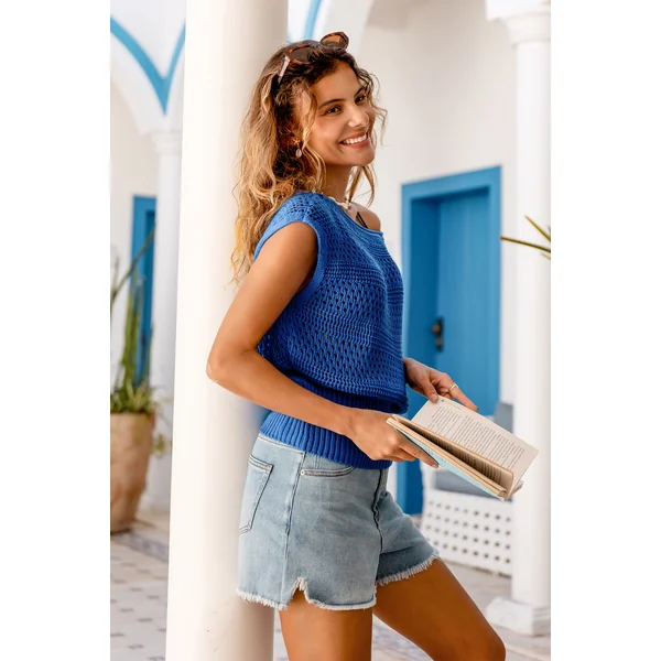 Top cover up bleu moderne