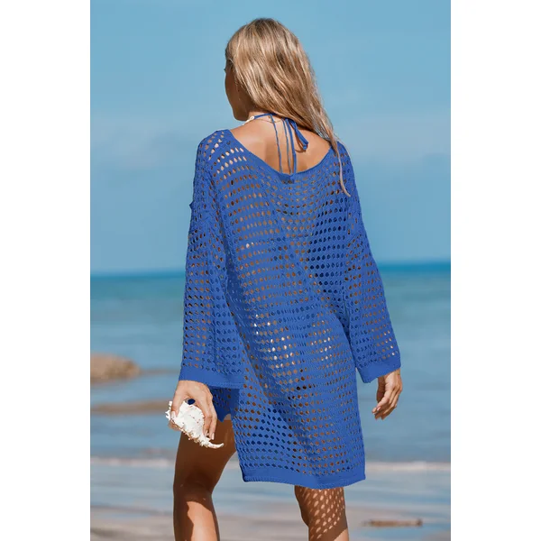 Top cover up bleu sensuel et fluide