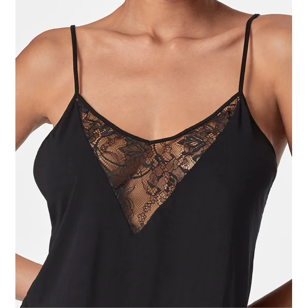Top dentelle a bretelles fines Lazy Days Noir