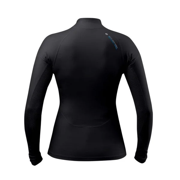 Top Eco Spandex Femme manches longues Noir