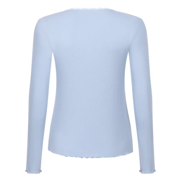 Top en jersey côtelé - Bleu
