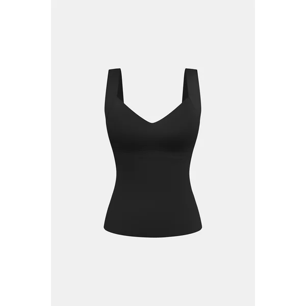 Top gainant noir en compression légère