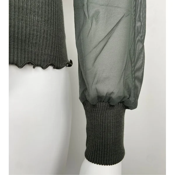 Top manches longues Laine & Soie manches tulle Bosco