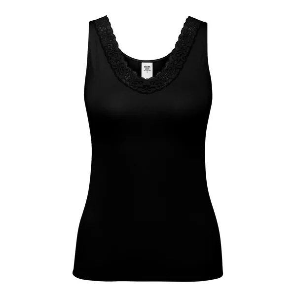 Top à bretelles larges Natural Comfort Lace Noir