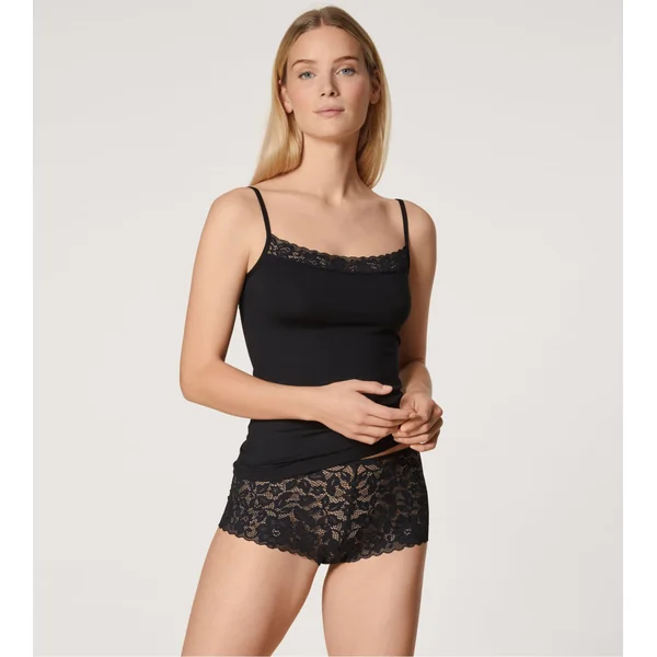 Top à bretelles Natural Comfort Lace Noir