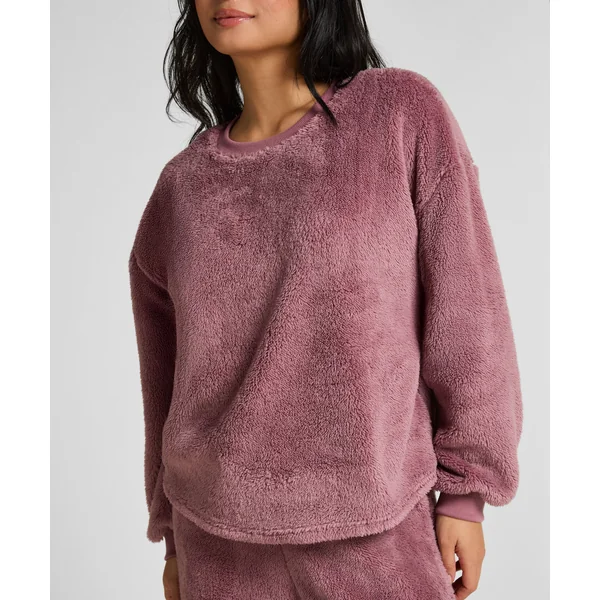Top à manches longues Fluffy Fleece - Rose
