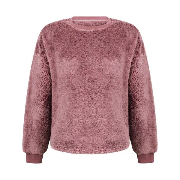 Top à manches longues Fluffy Fleece - Rose