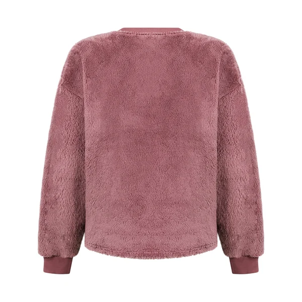 Top à manches longues Fluffy Fleece - Rose