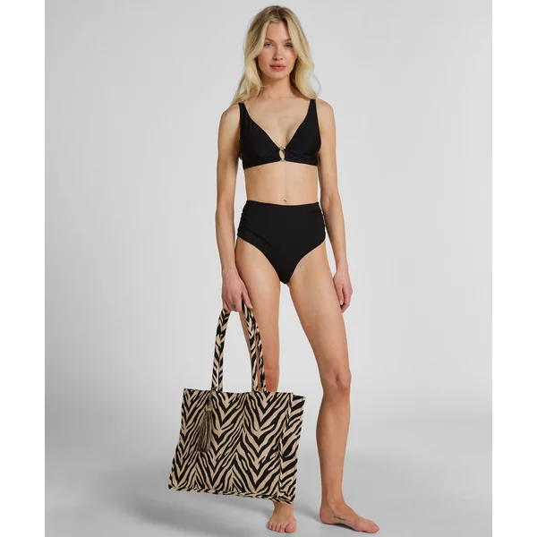 Tote Bag Imprimé Zèbre - Noir