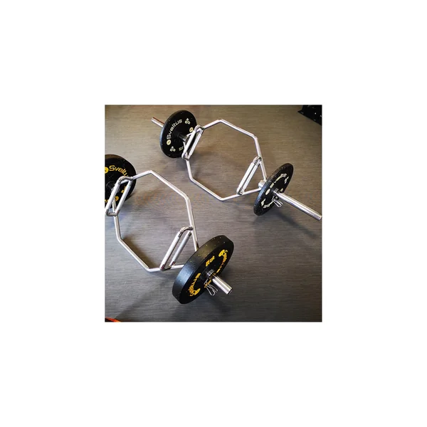 Trap barre olympique 180 Cm + 2 stop disques Sveltus