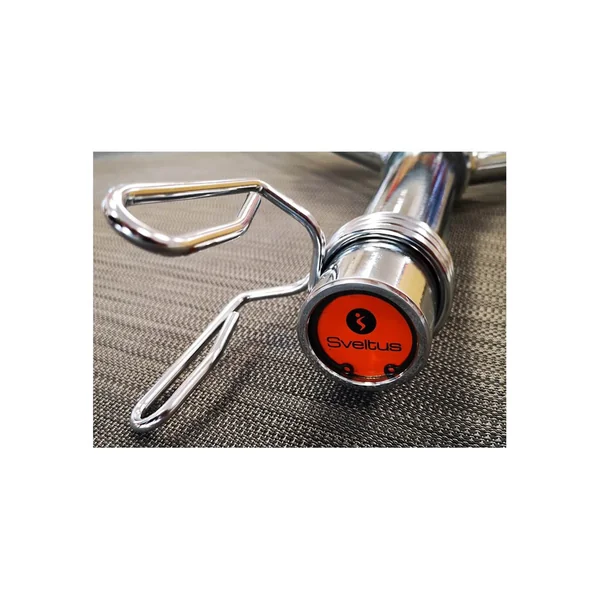 Trap barre olympique 180 Cm + 2 stop disques Sveltus