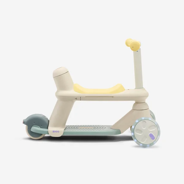 Trottinette évolutive enfant 3 roues, 18 mois à 5 ans, B900 Verdigri / Jaune
