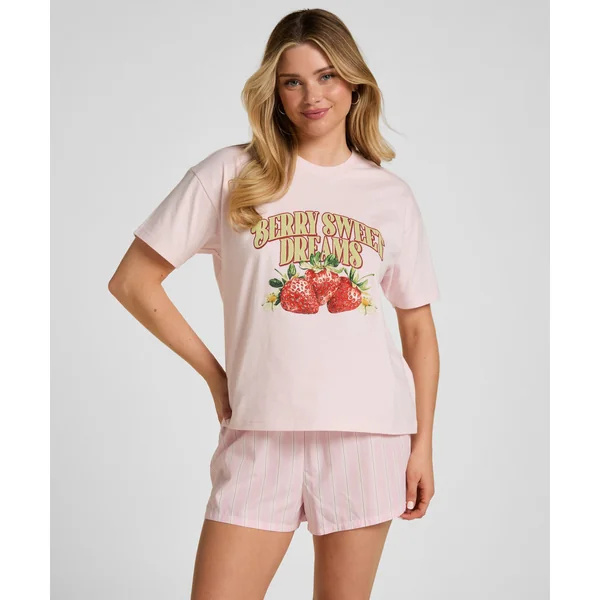T-shirt avec Imprimé - Rose