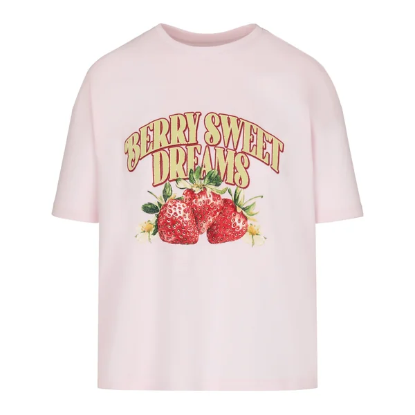 T-shirt avec Imprimé - Rose