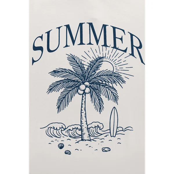 T-shirt blanc à imprimé graphique