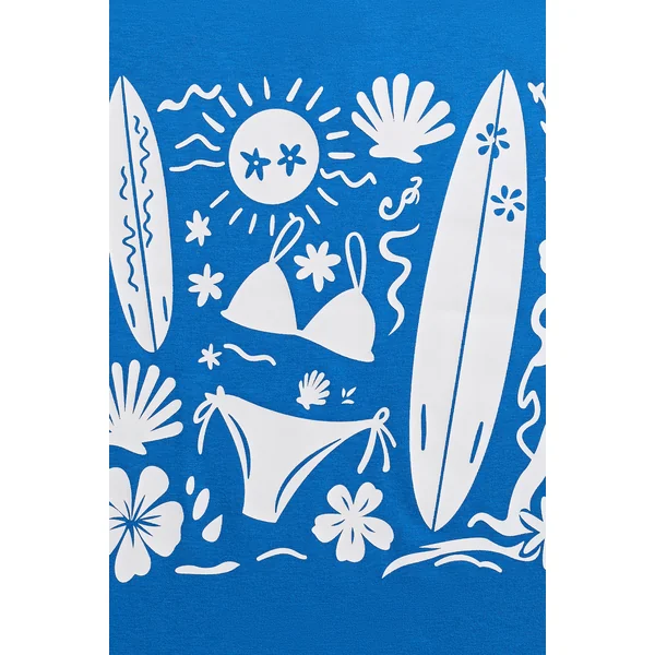 T-shirt bleu à imprimé graphique
