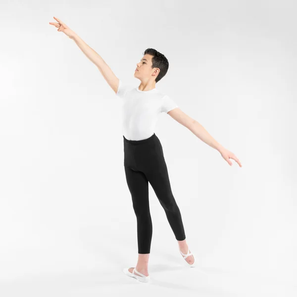 T-shirt danse classique blanc manches courtes garçon