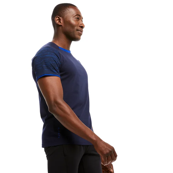 T-shirt de football T100 équipe bleu foncé