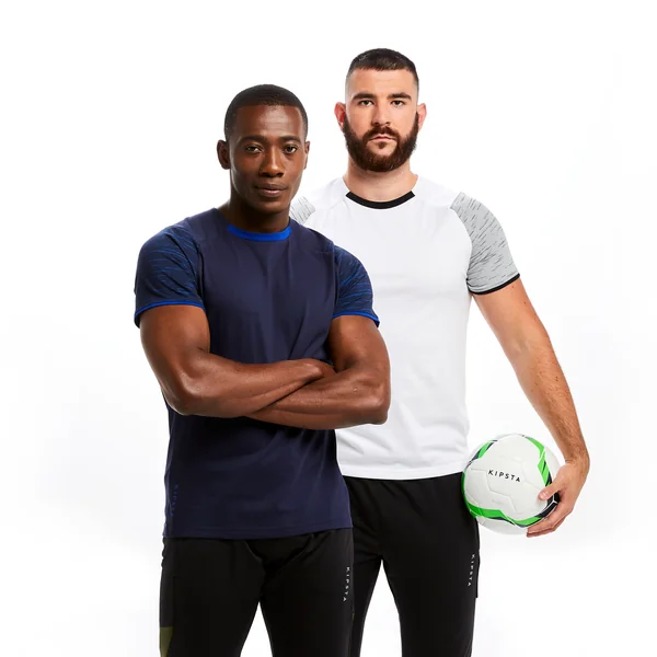 T-shirt de football T100 équipe bleu foncé