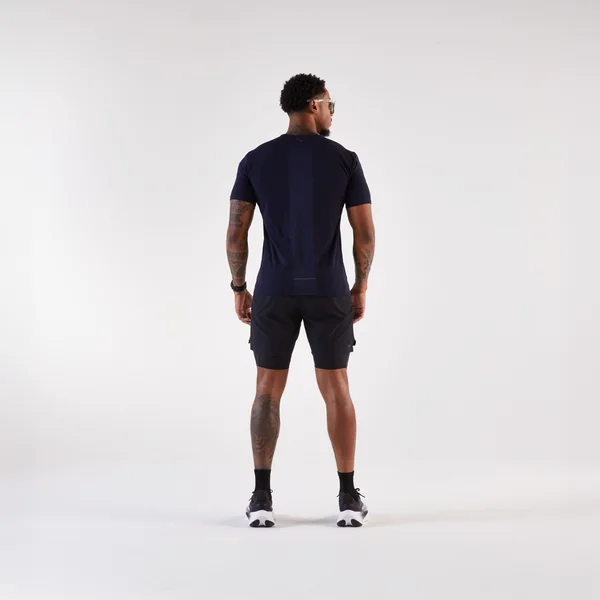 T-shirt de trail Homme, Kiprun Run 500 gris/noir
