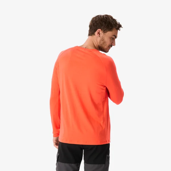 T-shirt manches longues en laine mérinos homme, Merino Resist orange