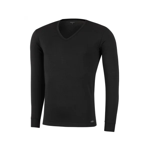 T-shirt ML homme col V Thermo NOIR