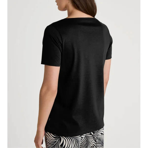 T-shirt noir femme col en V Favourites Sun